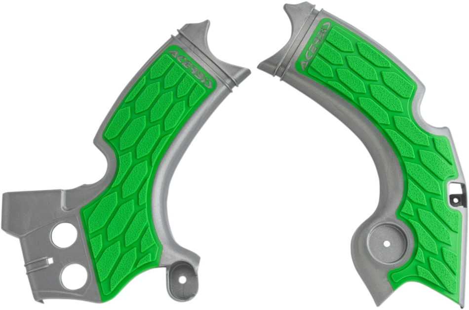 Protectores de bastidor ACERBIS X-Grip - Plata/Verde N/F 15-18 KX450F&gt;05051506 2657591417