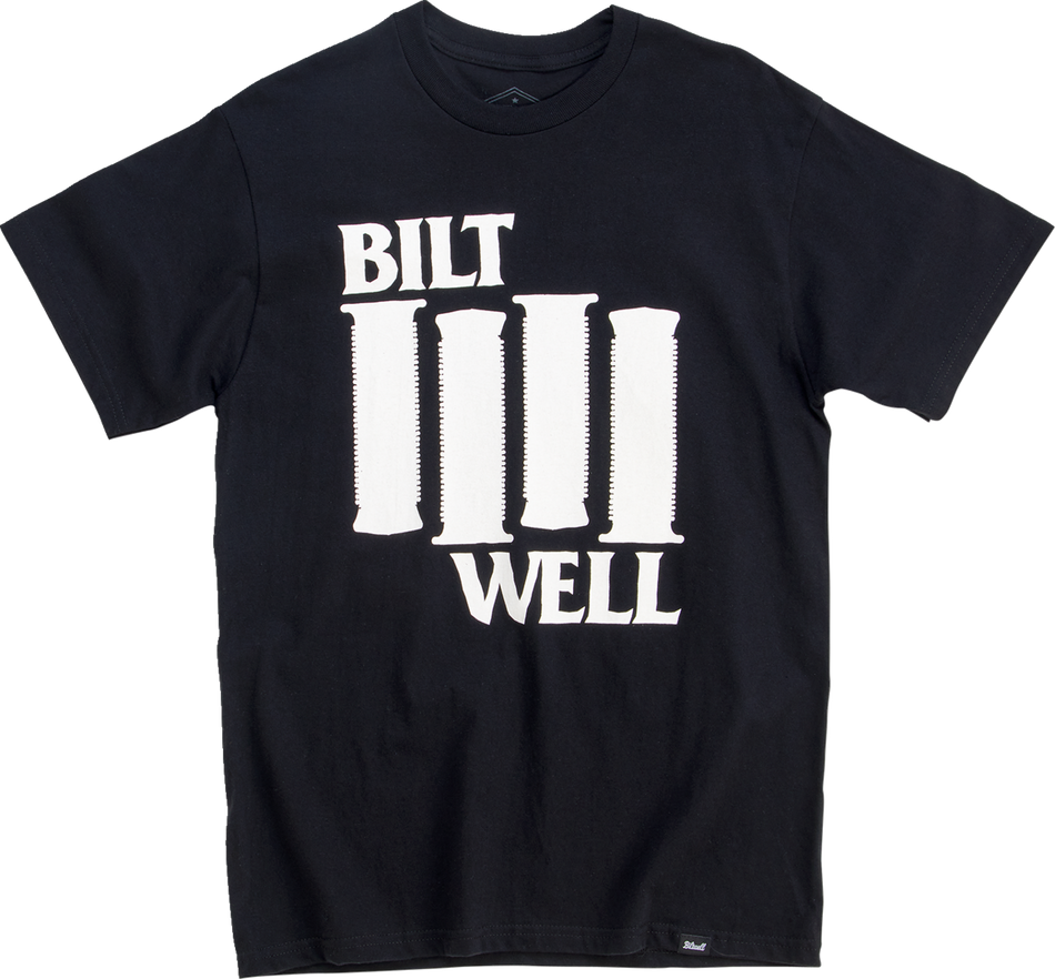 BILTWELL Damaged T-Shirt - Black - Small 8101-073-002