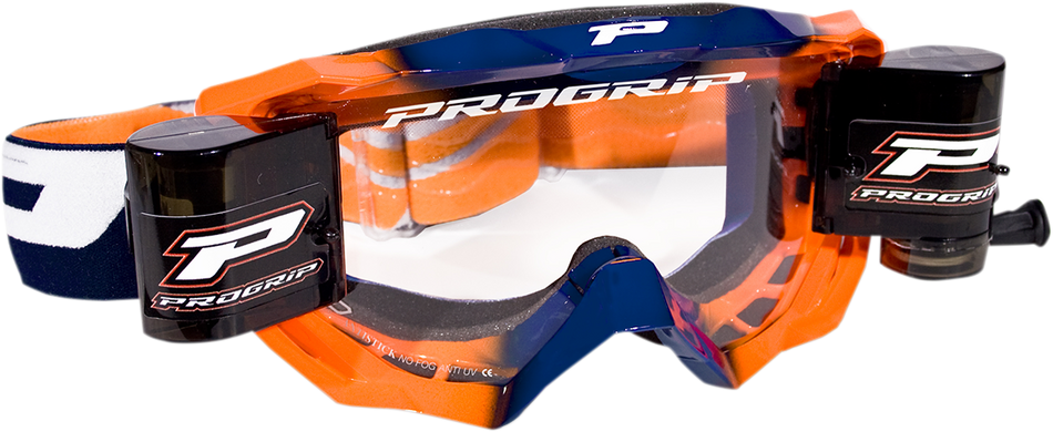 PRO GRIP Venom Roll Off Goggles - Blue/Fluorescent Orange PZ3200ROBLAF