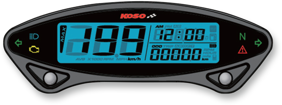 KOSO NORTH AMERICA DB EX-02 Speedometer - 4.72" W x 0.91" H x 1.57" D BA048001