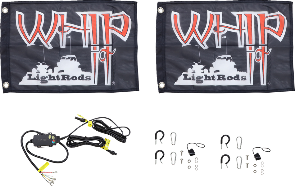 WHIPITLIGHTRODS 5' Light Rod Whip - Pair - Chase - White SB-CHSBTR-252