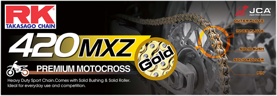 RK 420 MXZ - Heavy Duty Drive Chain - 124 Links GB420MXZ-124