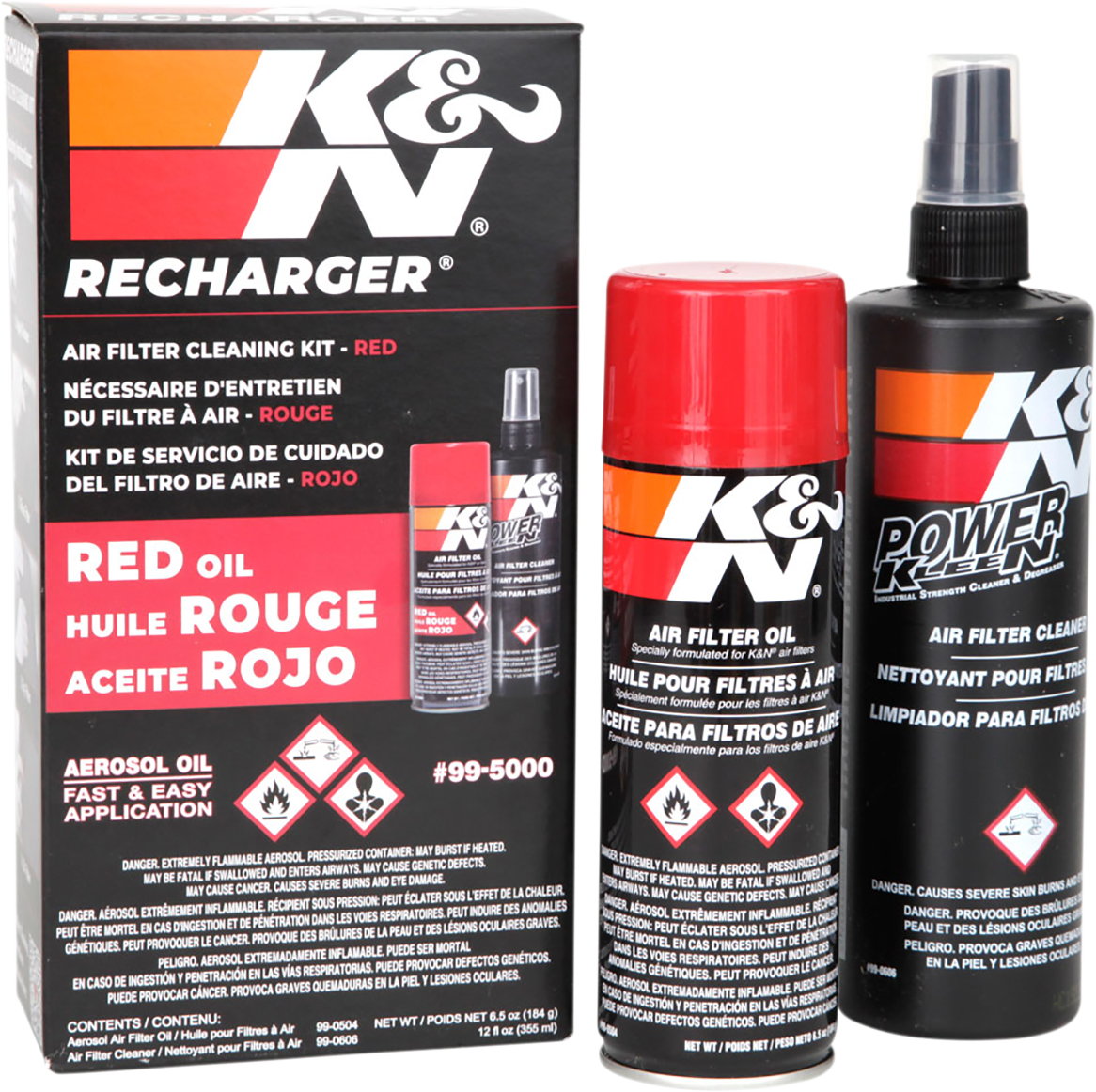 K & N Air Filter Care Kit - Aerosol 99-5000