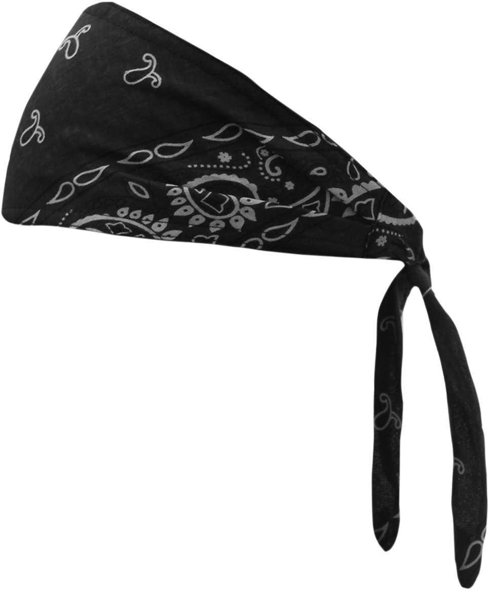 SCHAMPA & DIRT SKINS Old School Bandana - Black Paisley OSB1-100