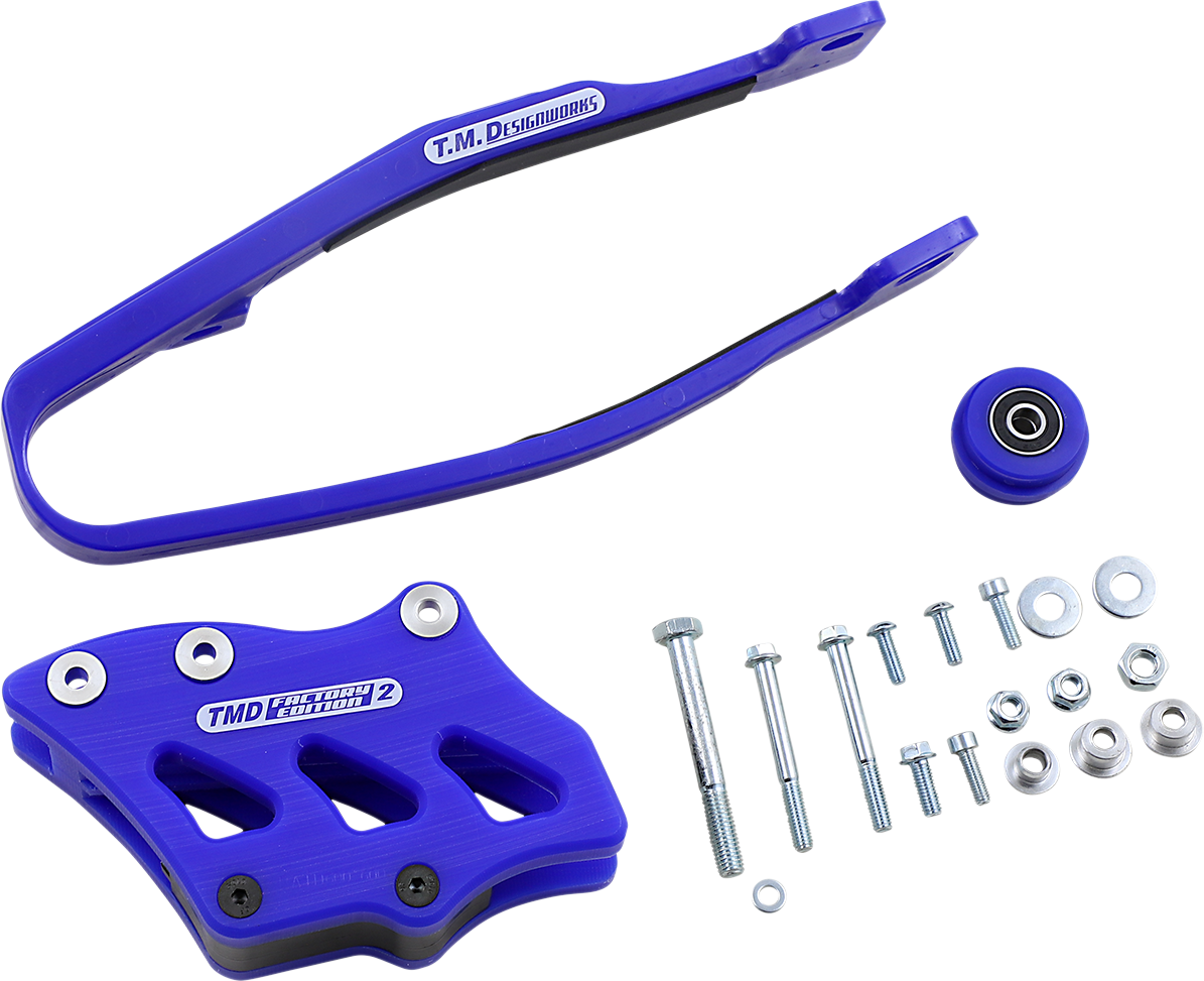 T.M. DESIGNWORKS Chain Guide/Slider - Yamaha - Blue YCP-OR3-BU