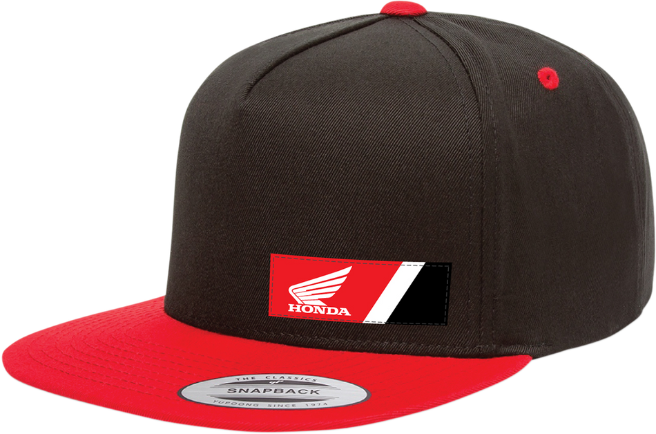 FACTORY EFFEX Honda Wedge Hat - Black/Red 23-86300