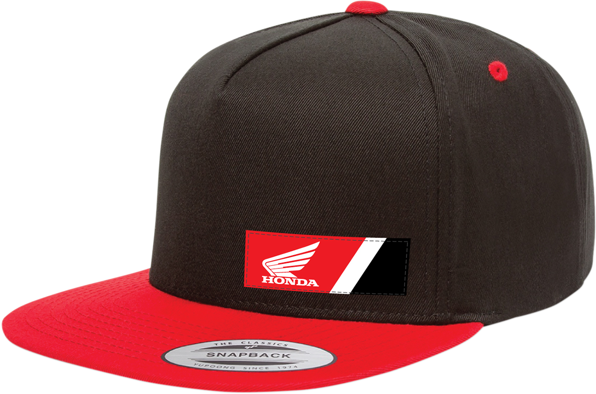 FACTORY EFFEX Honda Wedge Hat - Black/Red 23-86300