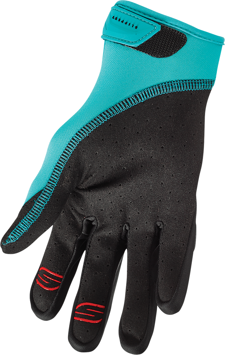 SLIPPERY Circuit Gloves - Black/Aqua - Medium 3260-0434