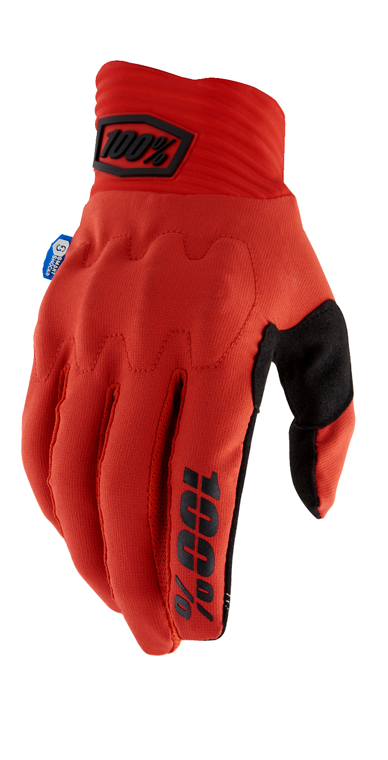 100% Cognito Smart Shock Gloves - Red - Medium 10014-00046