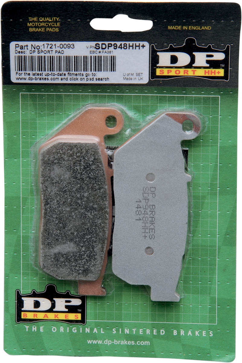 DP BRAKES Bremsbeläge aus Sintermetall – Sportster – SDP948HH SDP948HH 