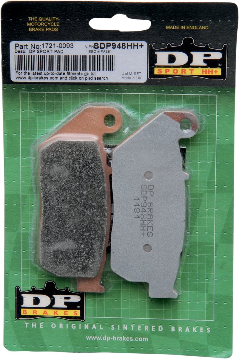 DP BRAKES Sintered Metal Brake Pads - Sportster - SDP948HH SDP948HH