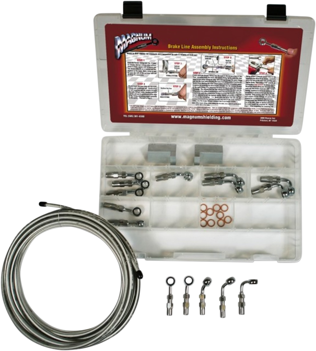 MAGNUM BYO Brake Line Basic Builder Kit - Chrome 399005