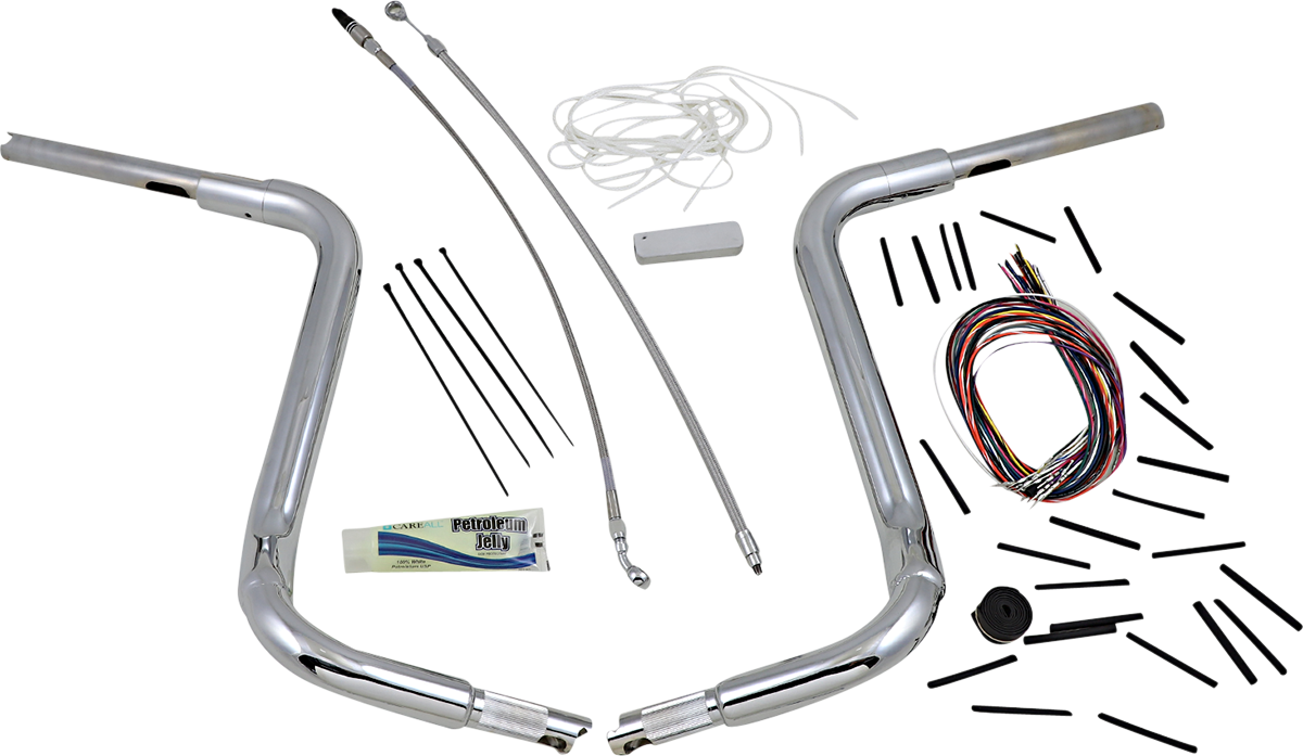 FAT BAGGERS INC. Handlebar Kit - Rounded Top - 16" - Chrome 809416