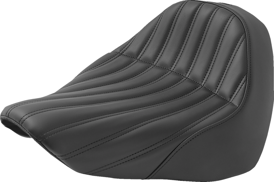 SADDLEMEN Knuckle Solo Seat - Ribbed - Black 818-27-0023