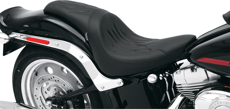 DRAG SPECIALTIES Predator Seat - Flame Stitched - '06-'10 FXST 0802-0393