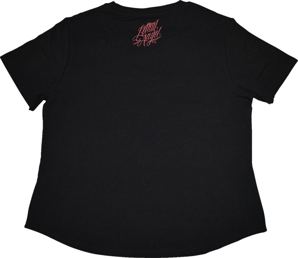 LETHAL THREAT Women's Speed & Sound V-Neck T-Shirt - Black - Medium LA70200M