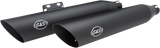 S&S CYCLE Slash Cut Mufflers - 50 State - Black 550-0752B