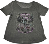 LETHAL THREAT Women's Sinwheels T-Shirt - Gray - Small LA20613S