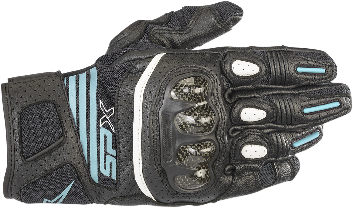 ALPINESTARS Stella SPX AC V2 Handschuhe - Schwarz/Blaugrün - XL 3517319-1170-XL