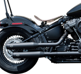 S&S CYCLE Grand National Race Mufflers for Softail - Black 550-0737