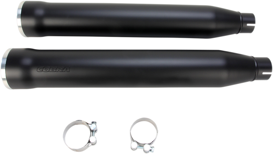 COBRA 3" RPT Mufflers for '07-'17 Softail - Black 6053B