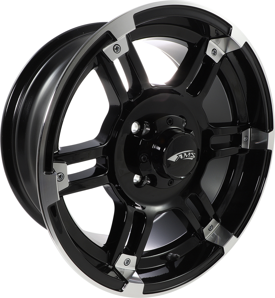AMS Wheel - Roll'n 104 - Front/Rear - Machined Black - 15x7 - 4/110 - 5+2 5702-031AB
