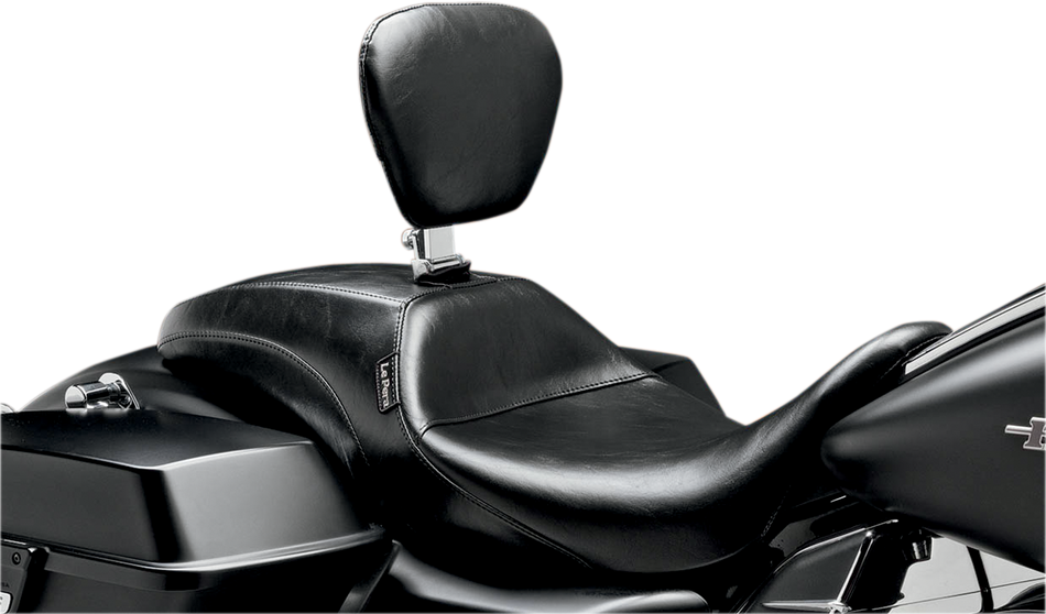 LE PERA Outcast Seat - Full-Length - With Backrest - Smooth - Black - FL LK-987BR
