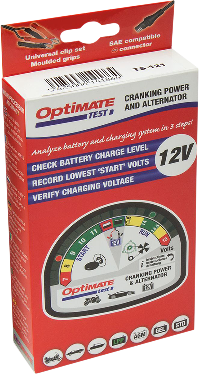 TECMATE Optimate Battery Cranking & Charging System Tester TS-121