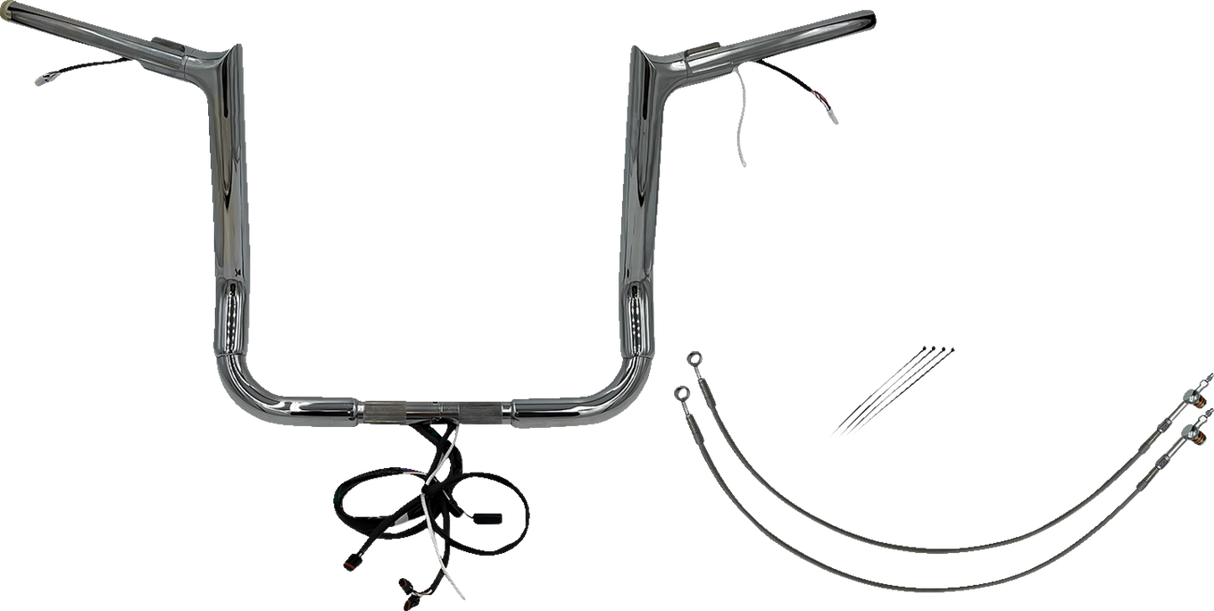 FAT BAGGERS INC. Handlebar Kit - Pointed Top - 14" - Chrome 801214