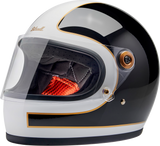 Casco BILTWELL Gringo S - Blanco brillante/Negro Tracker - Mediano 1003-566-503 