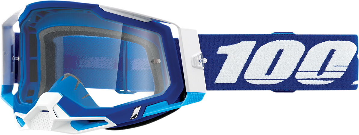 100% Racecraft 2 Goggles - Blue - Clear 50009-00002