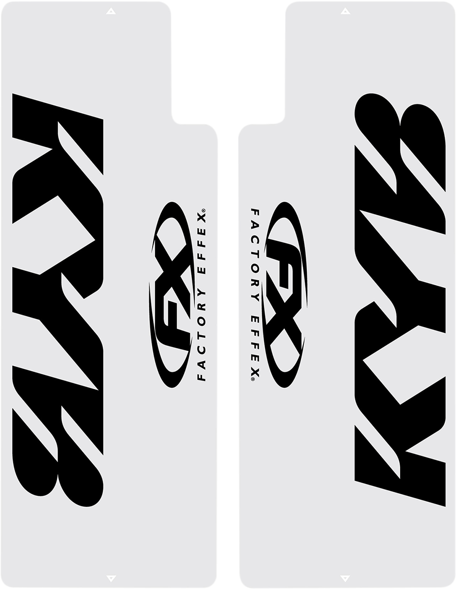 FACTORY EFFEX Fork Shield Decal - Upper - Kayaba - Black WRONG PIC 20 OFFROAD 10-38002