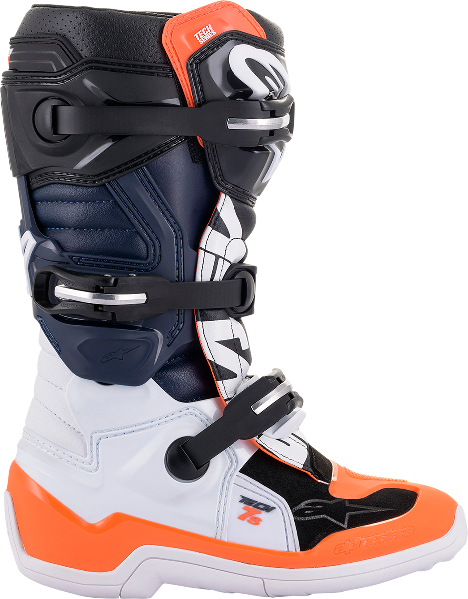 Botas ALPINESTARS Tech 7S - Negro/Naranja/Blanco - US 8 2015017-1241-8