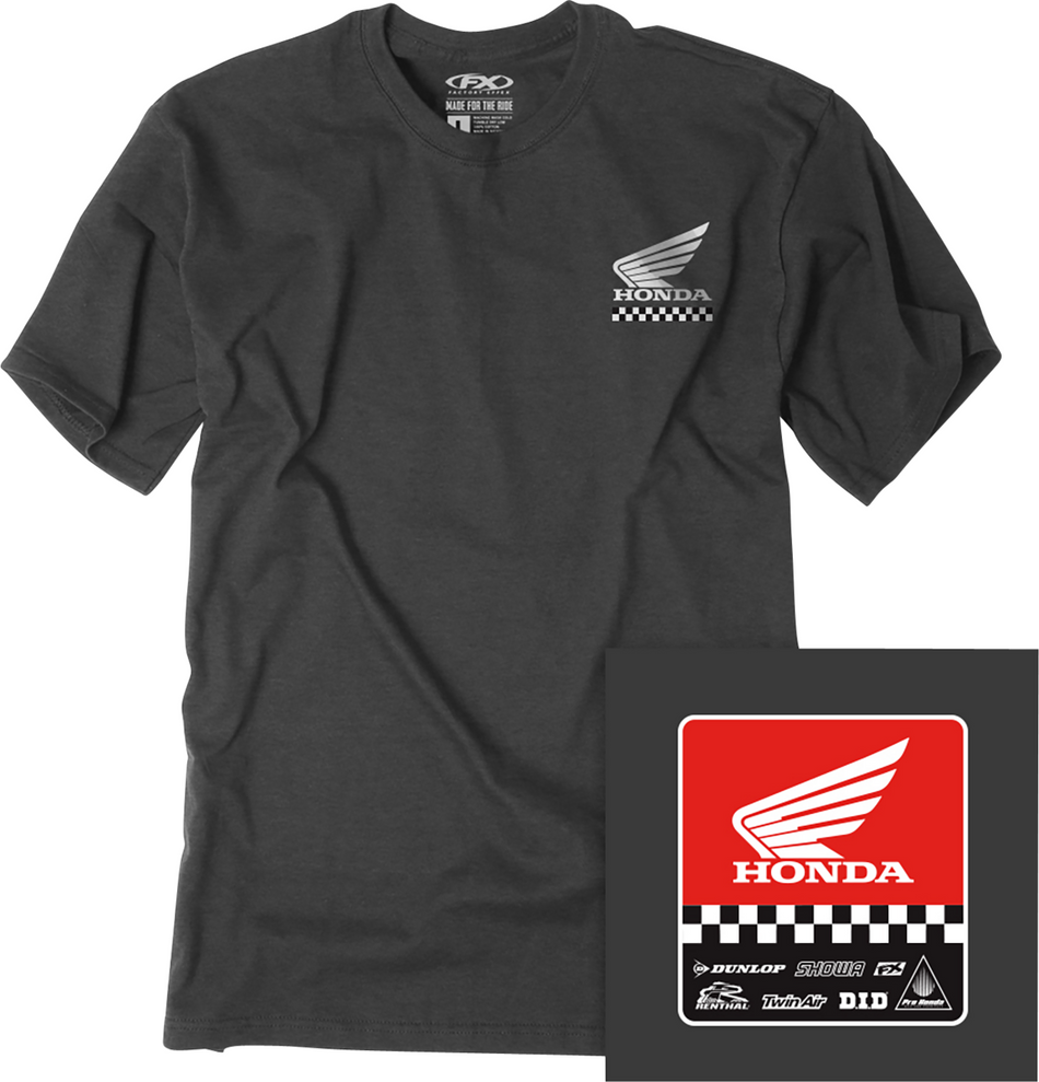FACTORY EFFEX Youth Honda Starting Line T-Shirt - Heather Charcoal - Small 27-83300