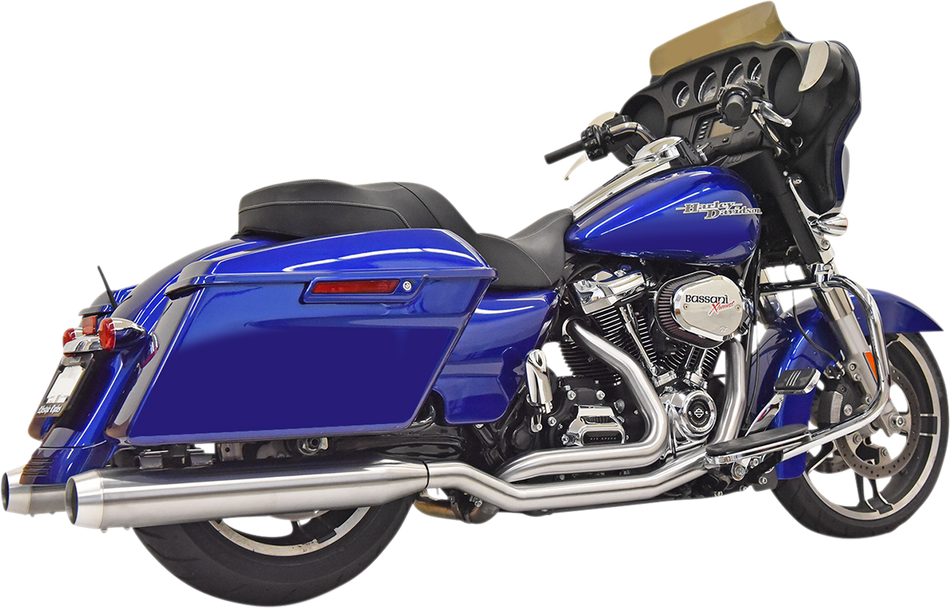 BASSANI XHAUST True-Dual Stainless System for 2017-2022 Bagger  1F66SS 1800-2474