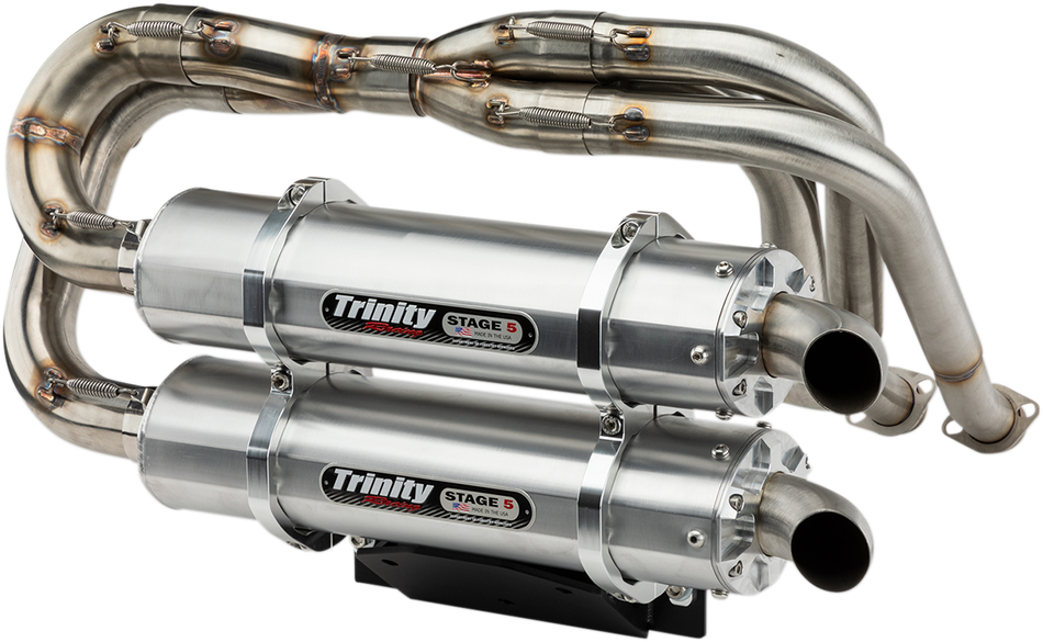 TRINITY RACING Stage 5 Exhaust - Brushed Aluminum TR-4168D