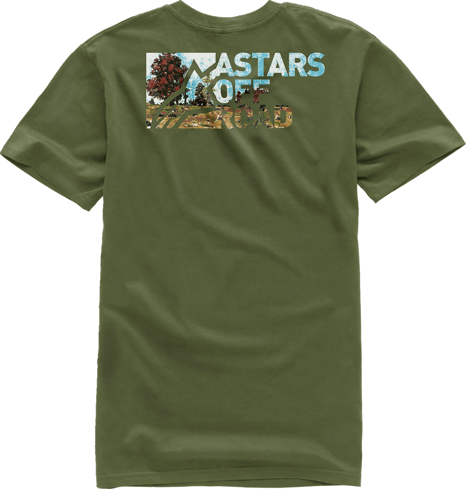 Camiseta pintada ALPINESTARS - Verde militar - Grande 1232-72224-690L 