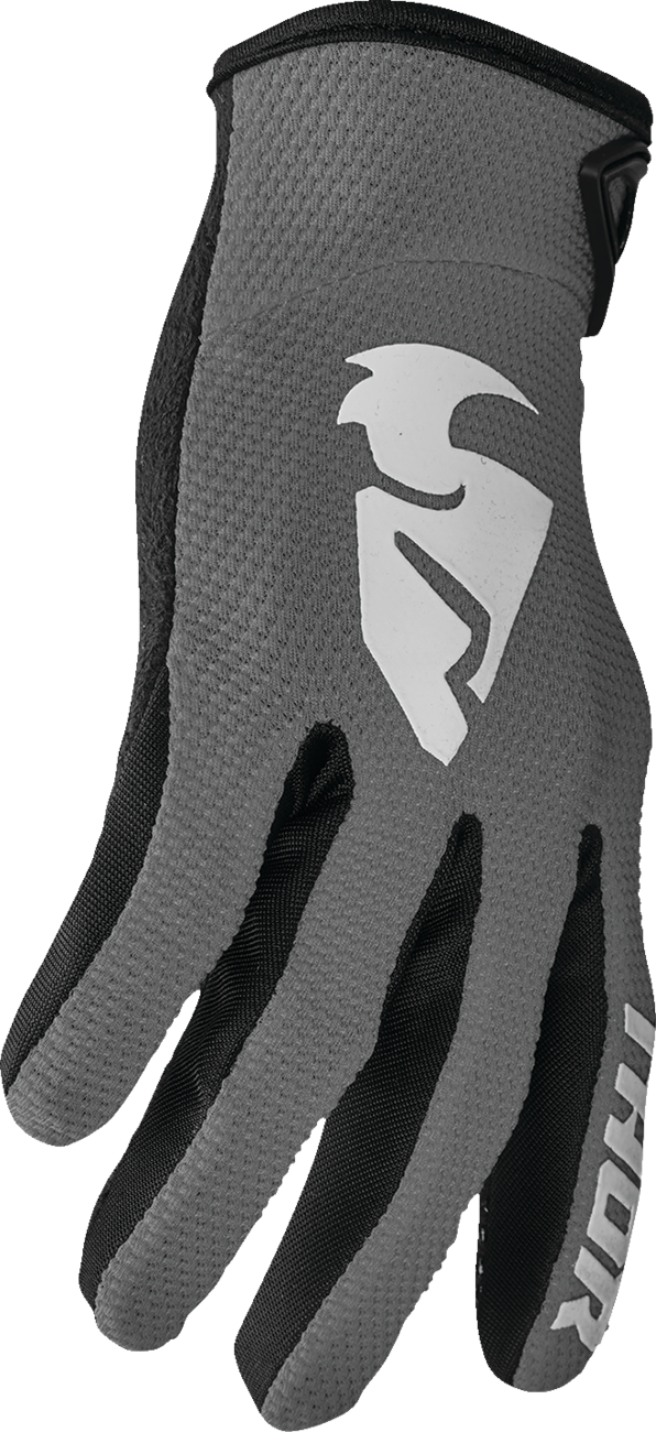 THOR Youth Sector Gloves - Gray/White - Medium 3332-1751