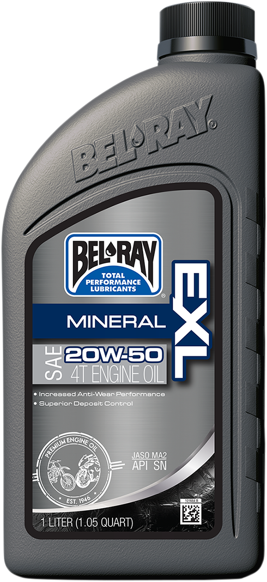 BEL-RAY EXL 4T Mineral Oil - 20W-50 - 1L 99100-B1LW