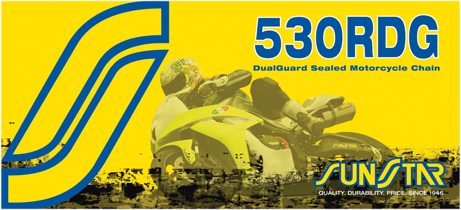 SUNSTAR SPROCKETS 530 RDG - Dualguard Sealed Motorcycle Chain - 120 Links SS530RDG-120