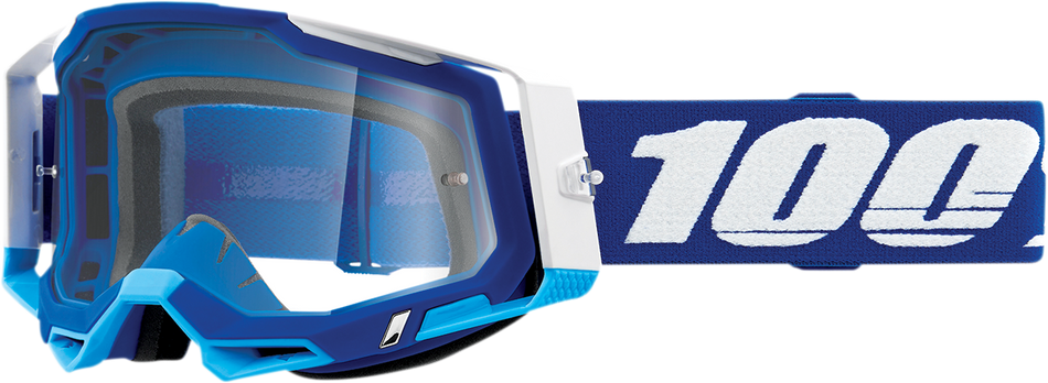 100% Racecraft 2 Goggles - Blue - Clear 50009-00002