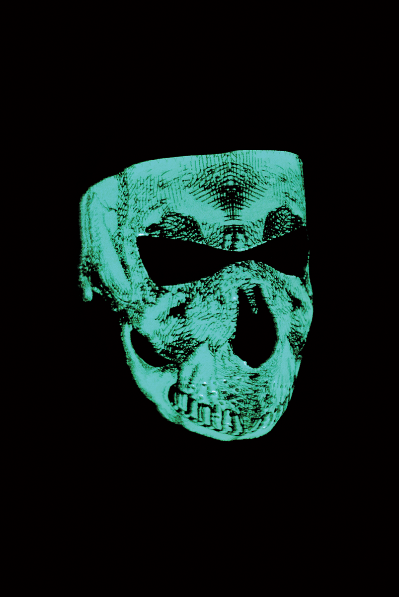 ZAN HEADGEAR Full-Face Mask - Skull Face Glow WNFM002G