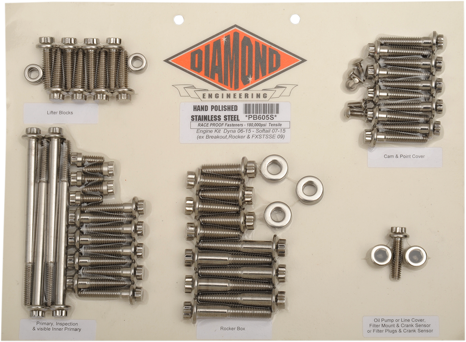 Kit de pernos DIAMOND ENGINEERING - Motor - Dyna PB605S 