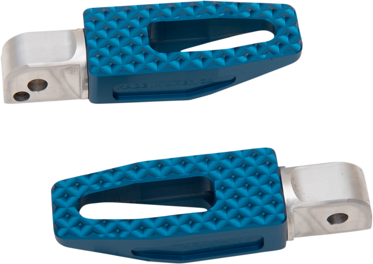 THRASHIN SUPPLY CO. Rear P-54 Slim Footpegs - Blue - Softail TSC-2021-4-SR