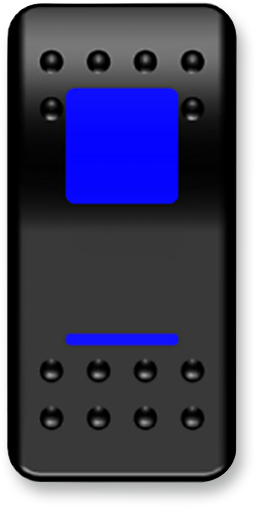 MOOSE UTILITY Rocker Switch - On/Off - Blue MOOSE PWR-GNB
