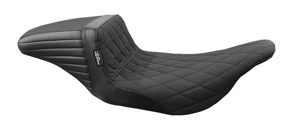 LE PERA Kickflip Seat - Double Diamond - Black - FL '97-'07 LH-597DD