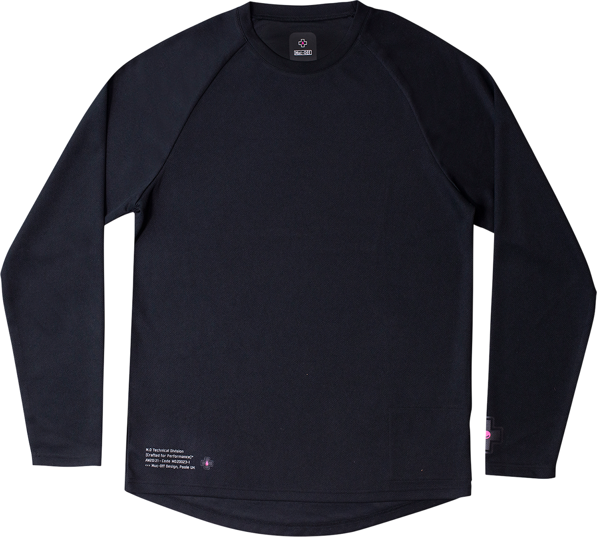 MUC-OFF USA Riders Long-Sleeve Jersey - Black - Small 20365