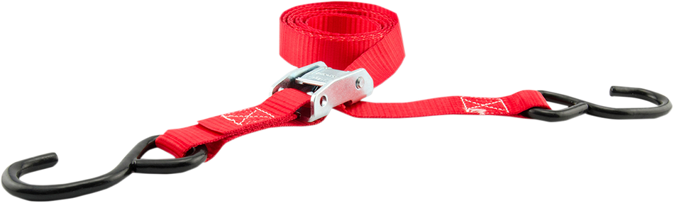 ERICKSON Buckle Tie-Down - 1" x 5-1/2' - 4 Pack -Red 5605