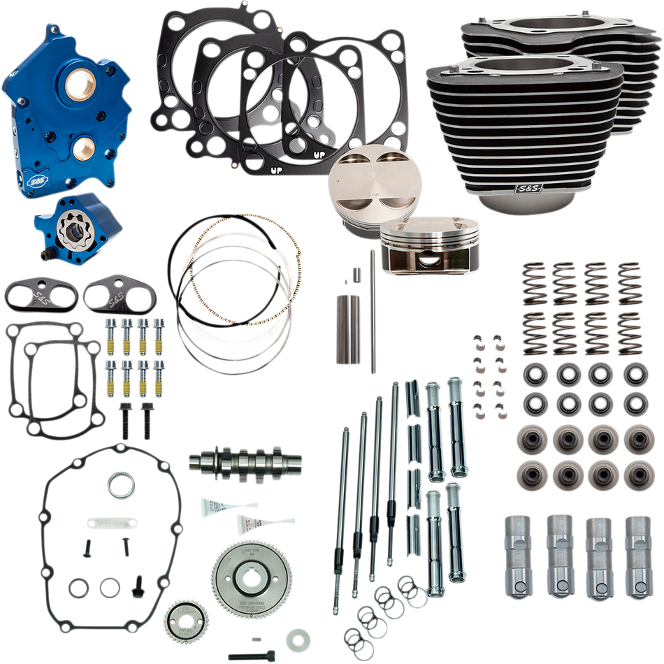 S&S CYCLE Power Package - Gear Drive - Oil Cooled - Highlighted Fins - M8 NOT RECOMMENDED F/TRIKES 310-1053A