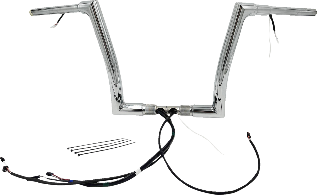 FAT BAGGERS INC. Handlebar Kit - Flat Top - 12" - Chrome 601312